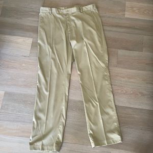 Nike Golf Dri-fit khaki flat front golf pants
